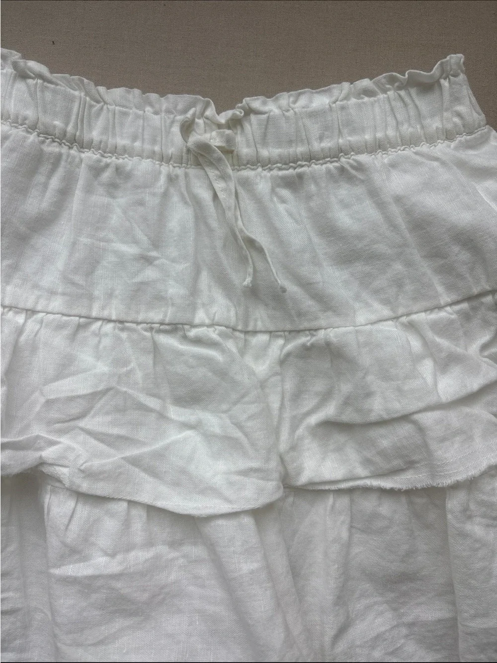 Zara Girls White Tiered Ruffle Skort